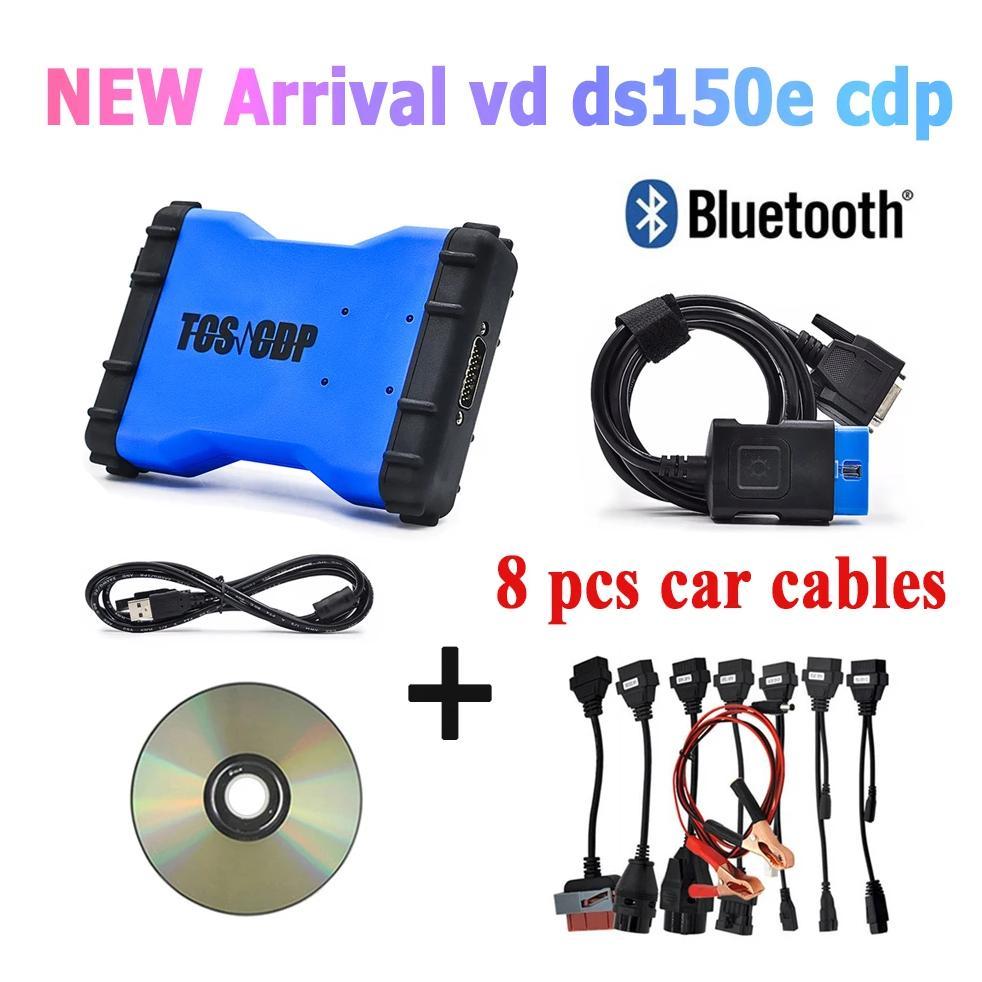 2025 Blue VD TCS CDP VD DS150E CDP with Bluetooth 2021.11 Keygen for TNESF DELPHIS ORPDC Obd2 Car Tr