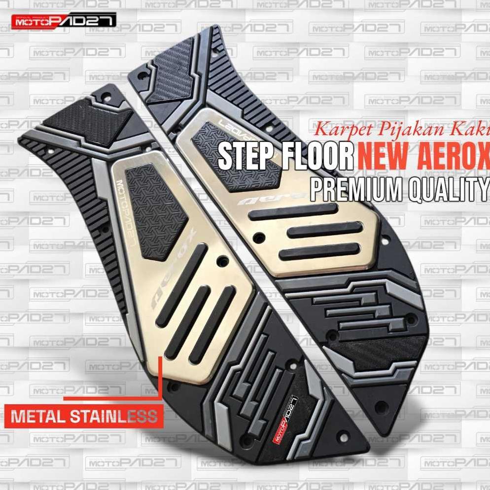 Karpet Aerox 155 Aksesoris Motor Yamaha Aerox 155 - Karpet Motor Aerox Bahan Satinless Steel - Karpe