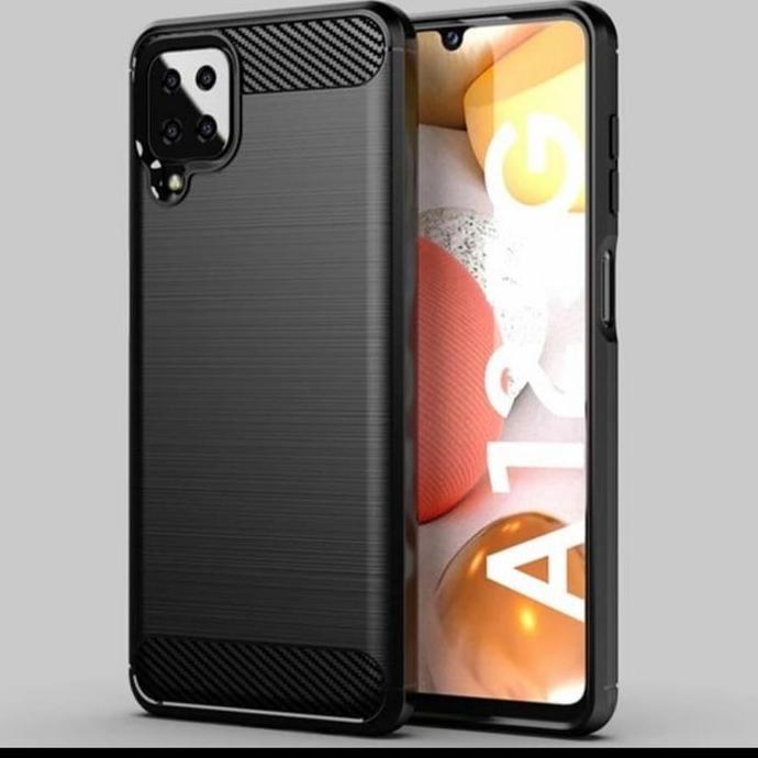 Samsung M12 silicon softcase jelly karbon case