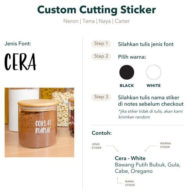 (Cod) Set Paket-Grinn Living Neron Glass Bamboo Jar 500 Ml Toples Tutup Bambu Kayu / Tempat Bumbu Da