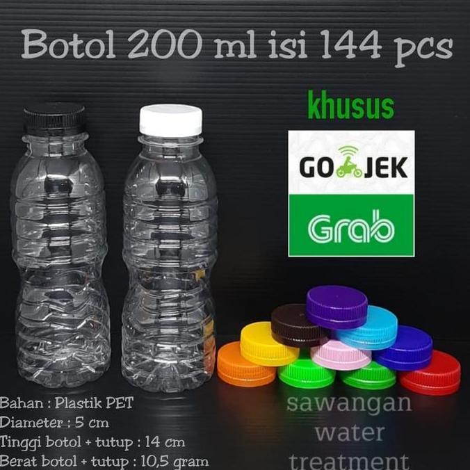 Barunih- Botol 200 Ml Khusus Gojek Botol Jus/Susu/Puding/Jamu/Yogurt