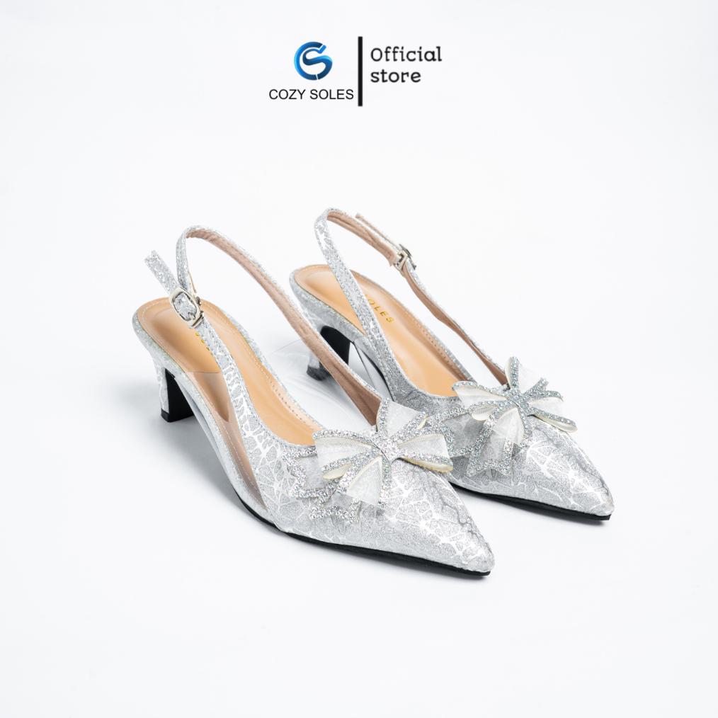 Hemat Cozy Soles - Aurora Heels Zara 5 Cm Sepatu Hak Pita Kupu2 Elegant Pesta Blink-Blink