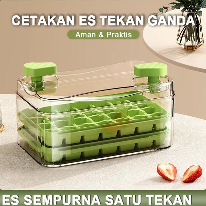 Instancodbisa- Jc Ice Cube Maker 28 Grid Cetakan Es Batu Kristal Transparan, Pembuat Es Batu Mini Pr