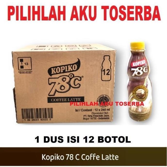 KOPIKO 78 C Minuman Kopi Coffee Latte 240 ml - ( 1 DUS isi 12 )