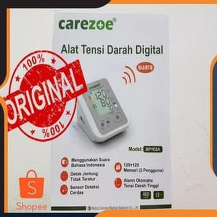 Alat Tensi Darah Digital /Tensimeter Darah Carezoe Fitur Suara New