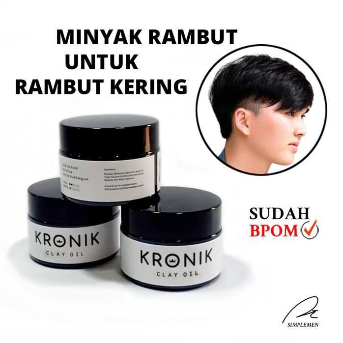 Pomade Pelembab Rambut Kering Minyak Rambut Pria Clay Oil Based Kronik