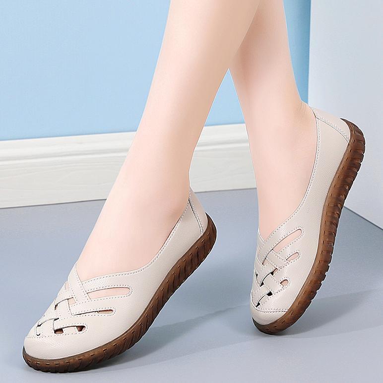 Cuci Gudang Sepatu Wanita Sepatu Kulit Sepatu Kasual Flat Loafers