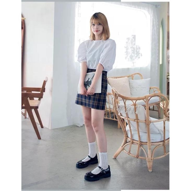 Cuci Gudang Sepatu Docmart Wanita Lolita Sepatu Loafers Klip