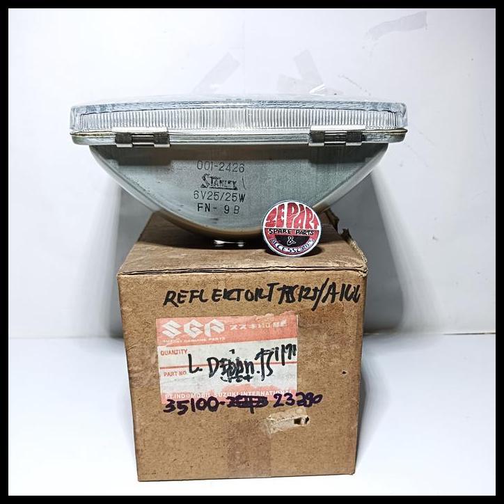 TERLARIS LAMPU DEPAN SUZUKI TS125 TS 125 HEADLAMP ONLY ORI SGP STANLEY 35100-23390L000
