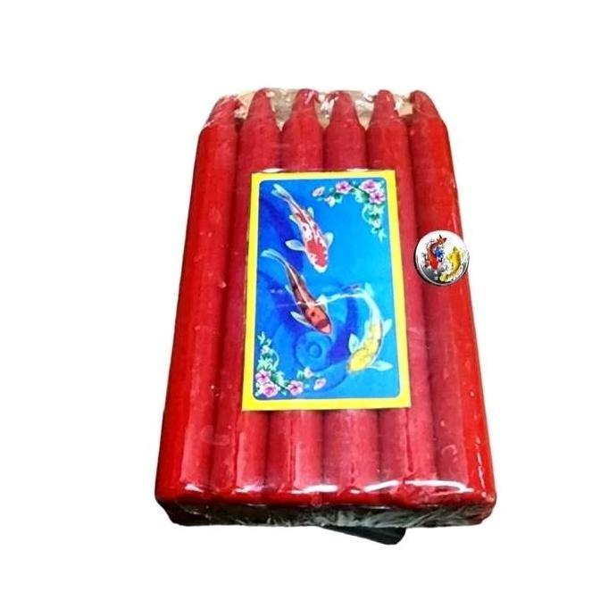 Promo ( 12 BATANG) LILIN MERAH ISI 12 BATANG JUMBO/ LILIN SEMBAHYANG Diskon