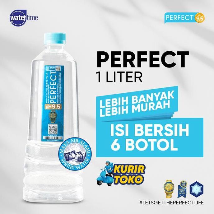 Dahaga- Perfect Alkaline Water Ph 9.5 - Ukuran 1 Liter (1 Karton Isi 6 Botol ) Air Minum Perfect Min