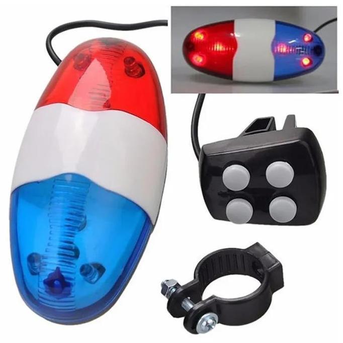 klakson lampu led sepeda sirine-bel lampu sepeda