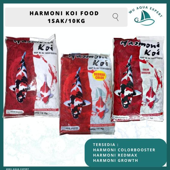 BEBAS ONGKIR - 1 SAK 10 Kg HARMONI KOI GROWTH COLOR BOOSTER RED MAX 1mm/2mm/5mm/8mm Pertumbuhan Menu