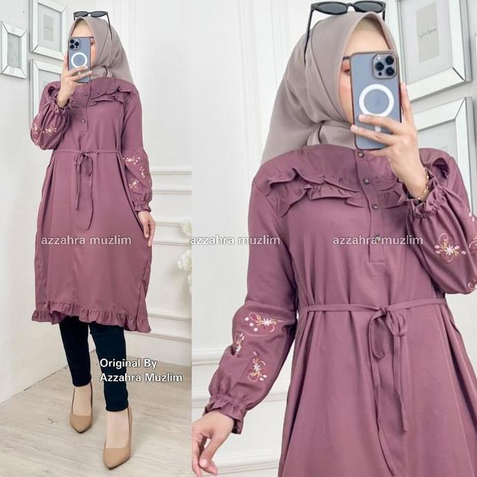 DB180 - Queen Dress LD110 Tunik Wanita Busui Shakila Bordir R.13 - 321-6423