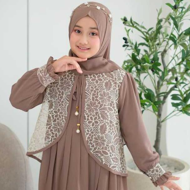 BEST SELLER [ALTAIR.KIDS] MAUDY DRESS SET DRESS ANAK PEREMPUAN PREMIUM DRESS ANAK PEREMPUAN MUSLIM I