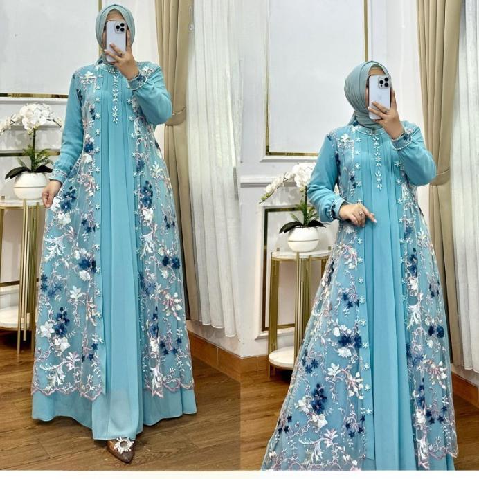 BEST SELLER GAMIS PESTA MEWAH ELEGAN MISELA DRSES BO SIZE M L XL XXL XXXL LD 100-130 CM PB 140 CM BA