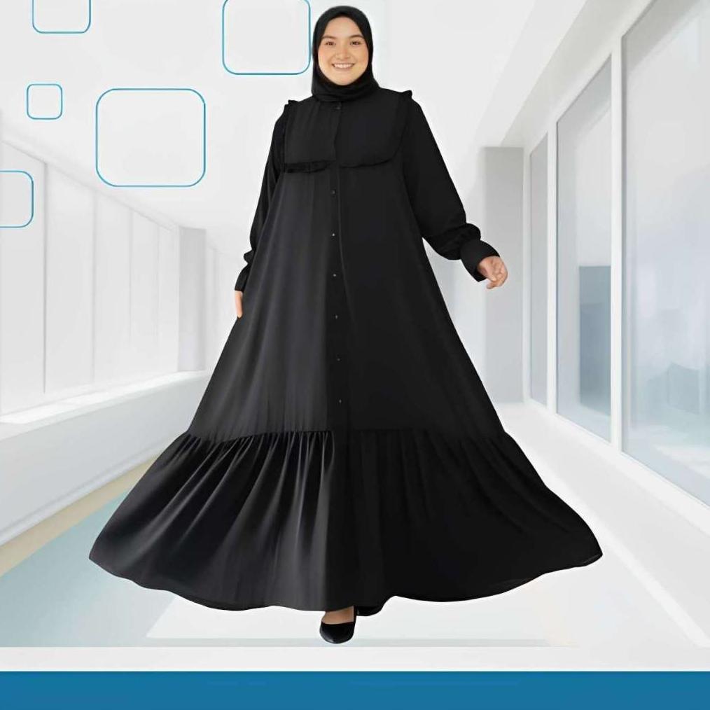 DISKON GAREDE - GAMIS JUMBO LD 120 130 140 150 CRINKLE PREMIUM ABAYA PUTIH MEWAH SYARI TERBARU LEBAR