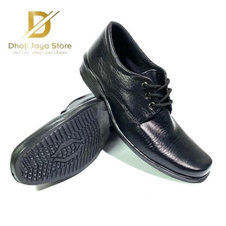 HOT DEALS Sepatu Fantofel Pria Hitam Glossy Bahan Kulit Sintetis Outsole Karet Anti Licin Sepatu Oxf
