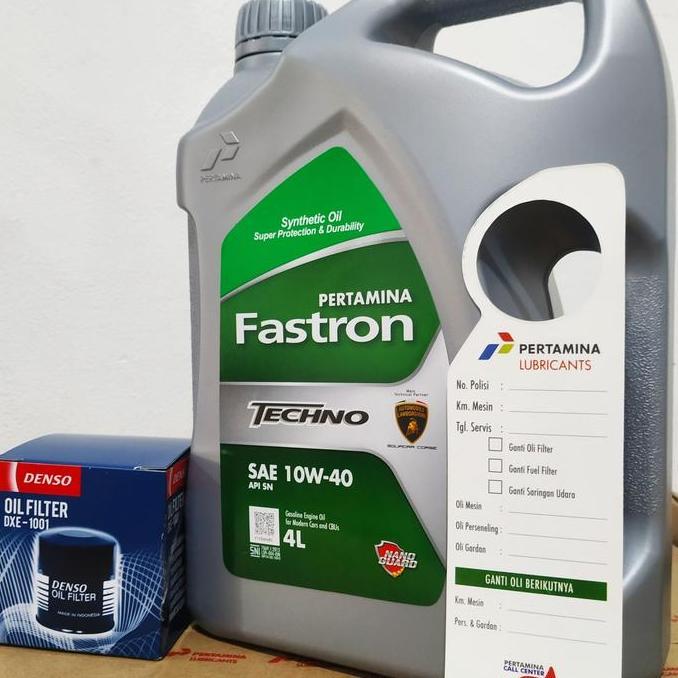 PAKET OLI FASTRON TECHNO 10W-40 GALON 4 L + FILTER OLI TOYOTA DAIHATSU
