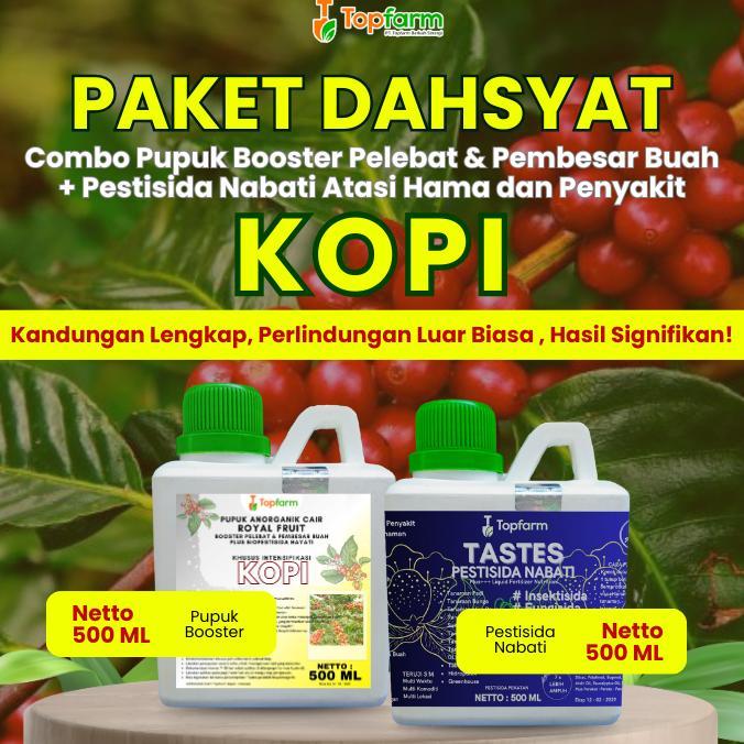 Pupuk Pestisida Topfarm / Pupuk Cair Khusus Tanaman Kopi / Pupuk Khusus Pelebat Buah Kopi / Obat Ham