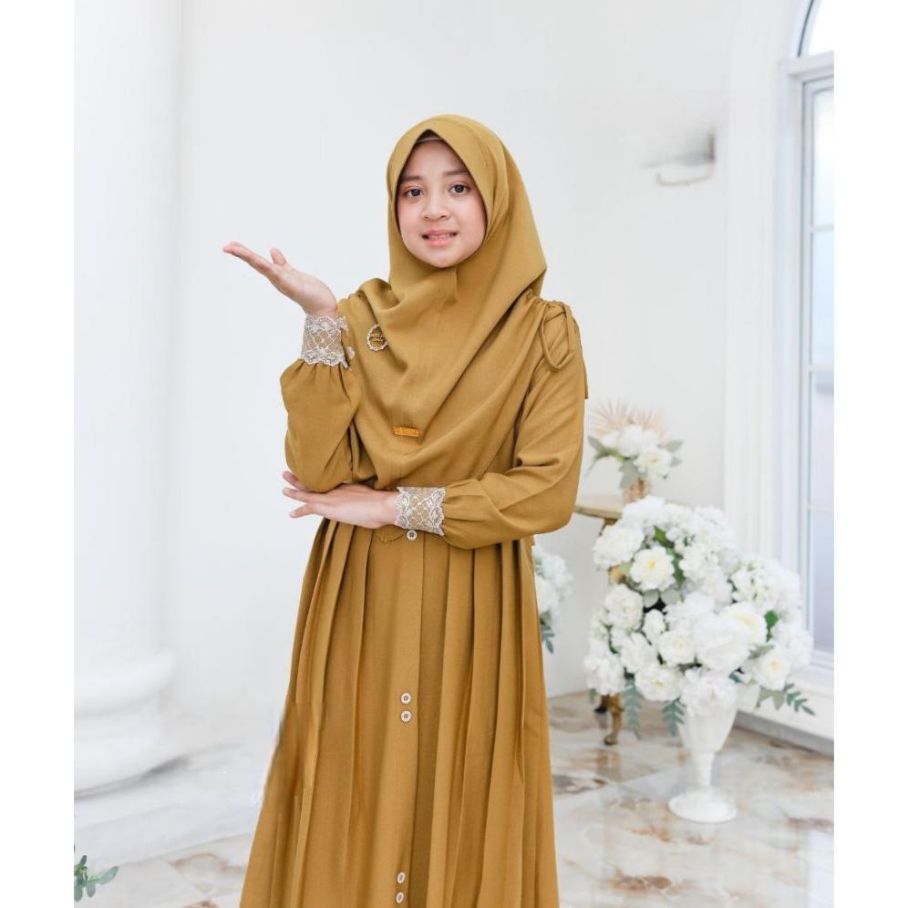 DISKON GAMIS ANAK MAWWADAH SYAR'I SET KHIMAR CRINGKLE AIRFLOW PREMIUM - FASHION MUSLIM ANAK PEREMPUA