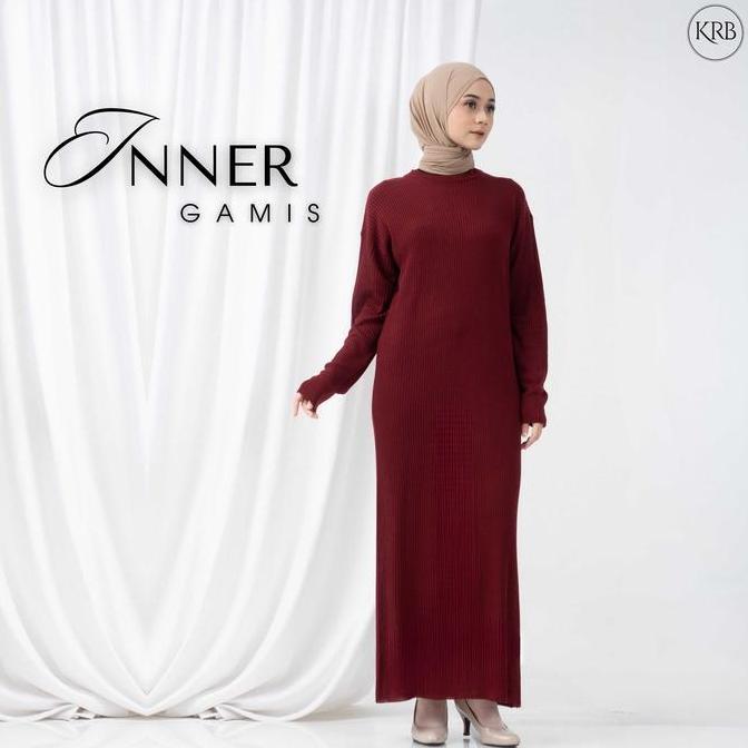 DS94 - KRB Inner Gamis Rajut Bronze - Inner Dress Knit - Basic Knit Dress - Gamis Rajut - Gamis Knit