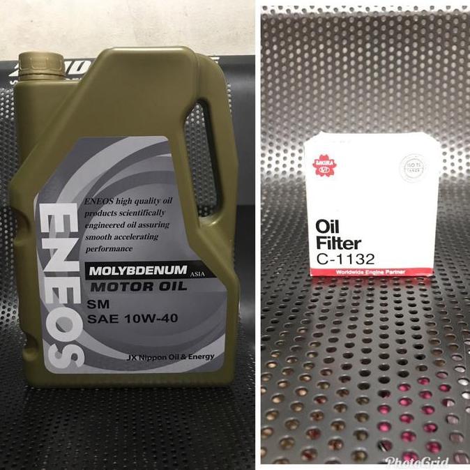 Paket Oli Mesin Mobil Eneos Molybdenum 10w40 dan Filter Oli Mobil