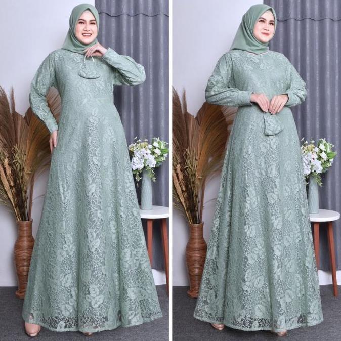 DV152 >> Gamis Burkat Terlaris Gamis Wanita Jumbo Burkat-Pakaian Pesta Wanita Dewasa Gamis Burkat Te