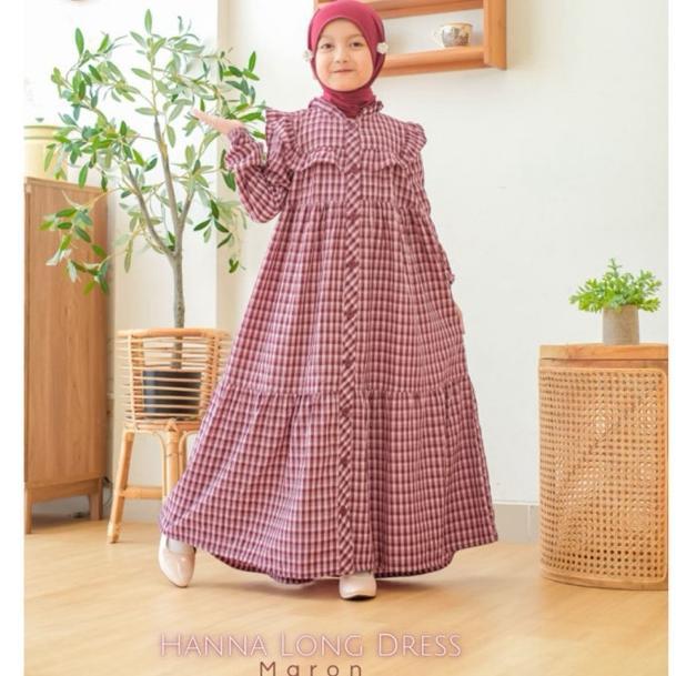 DISKON UMMA.DAILY | HANNA LONGDRESS | GAMIS ANAK | DRESS ANAK PEREMPUAN USIA 3-11 TAHUN