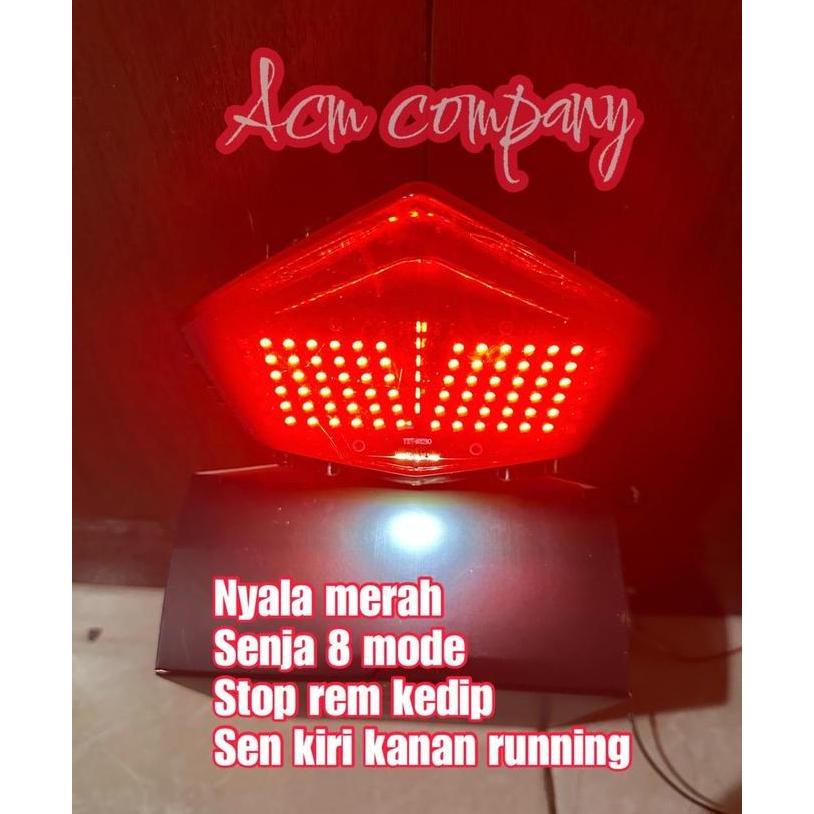 GHEATHEON NEW LAMPU STOP STOPLAMP LED 3IN1 8MODE OTOMATIS RUNNING BUAT ALL YAMAHA VIXION
