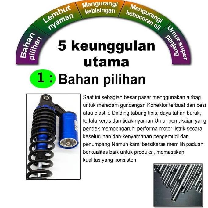 JHOZENUS Shockbreaker Belakang Motor Tabung Atas 310MM 330MM // Shock Motor Matic Universal // Shock