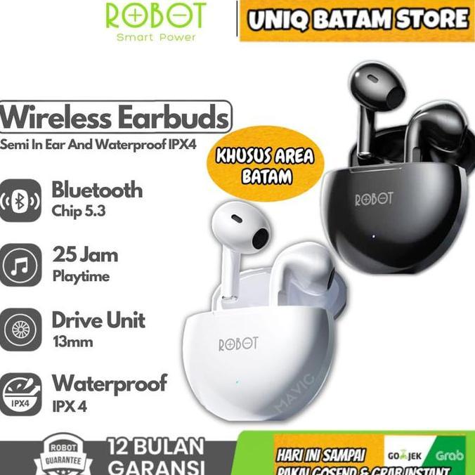 promo ROBOT HEADSET BLUETOOTH AIRBUDS T10 FLYBUDS EARPHONE
