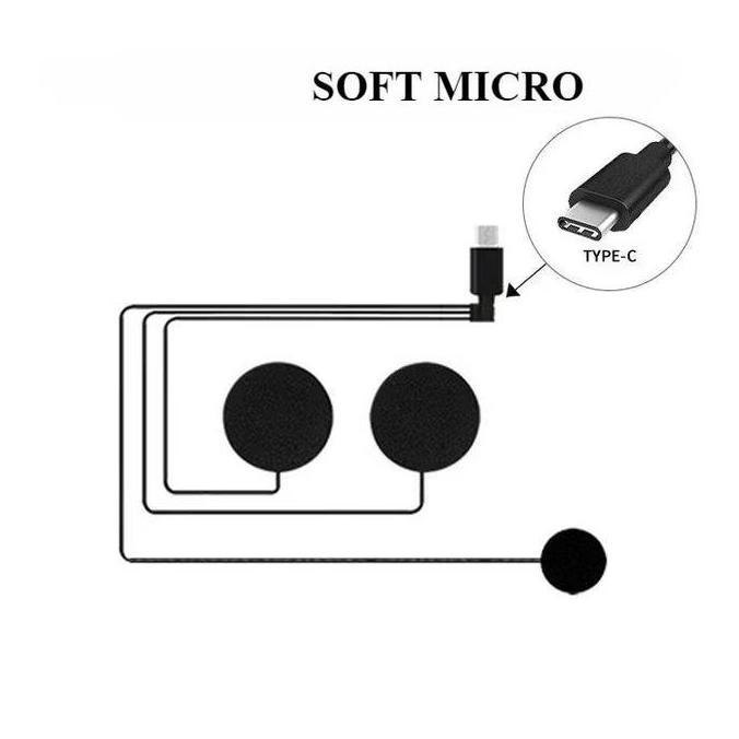 Cod,Bisa- Mic & Speaker Intercom Type C  Intercom/Headset Bluetooth Q58Max/Y10/Y11/Y12/Y102X/Y12Pro/