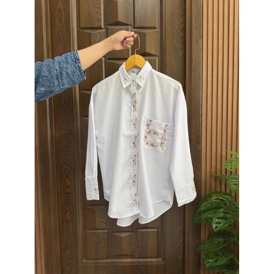 Terpopuler- Tunik Ed-Ness Kayla Toyobo Fodu Putih Basic Muslim Nyaman