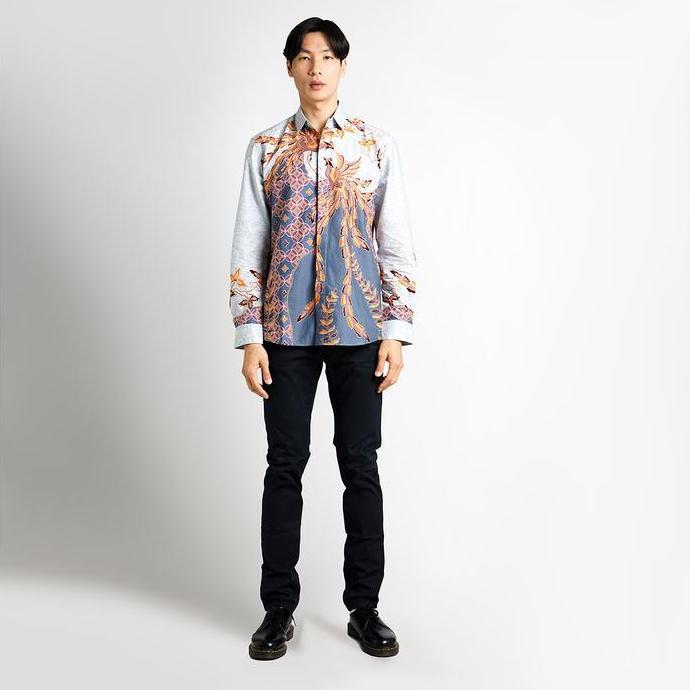 READY My Aksa Batik Pria Kemeja Panjang Furing Henry Honey G00D QU4LITY