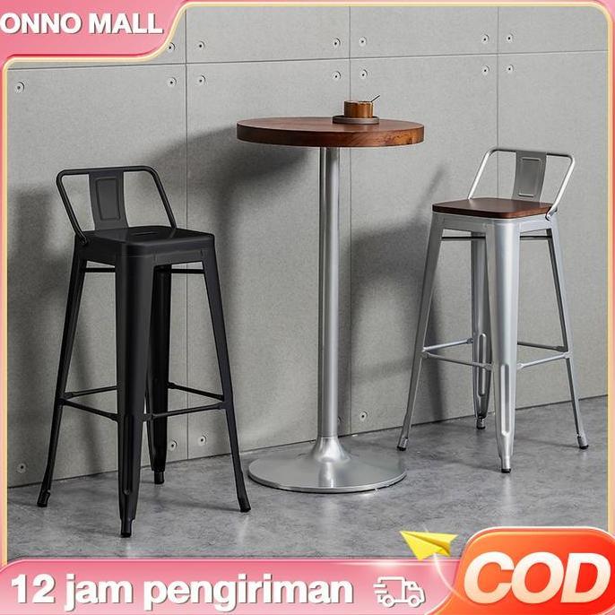 FORMEXINO ONNO MALL--Kursi Bar Besi Minimalis Tolix Kursi Cafe Persegi Tinggi Pengiriman Surabaya CO