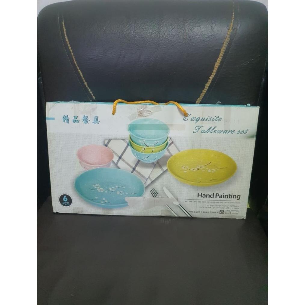 Murah Dijual Piring Gelas Keramik Set 6Pcs