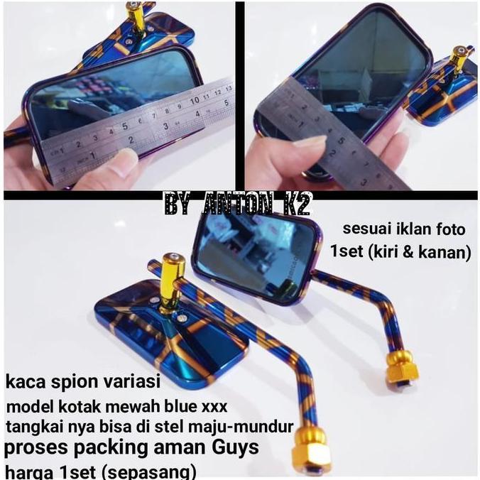 DF34 - KACA SPION MODEL KOTAK VARIASI MOTOR SUPRA X/SUPDA X 125/SUPRA FI/GTR