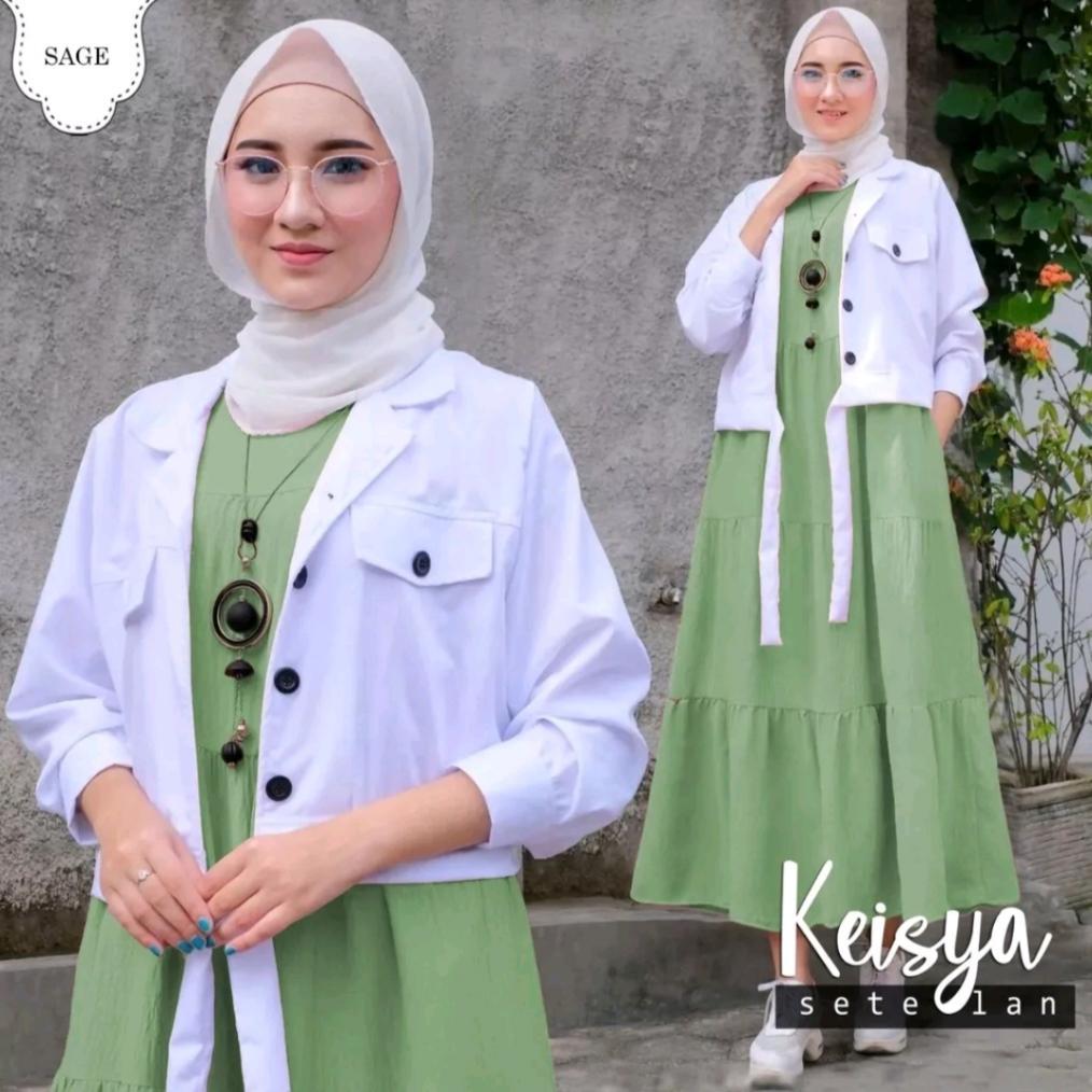 Disc Baju Gamis Remaja/Baju Lebaran Wanita/Baju Muslim Wanita/Dress Rompi/Baju Lebaran Wanita 2025 K