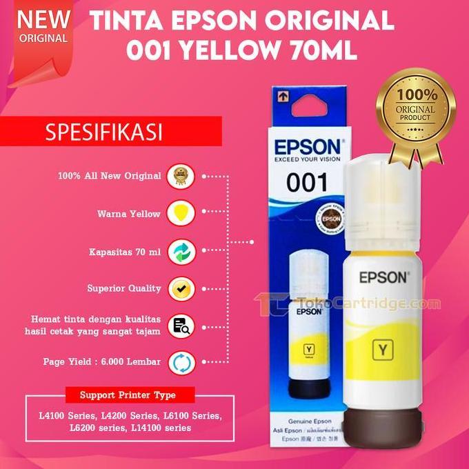 Tinta Epson 001 Cyan C13T03Y200 Magenta C13T03Y300 Yellow C13T03Y400 8787