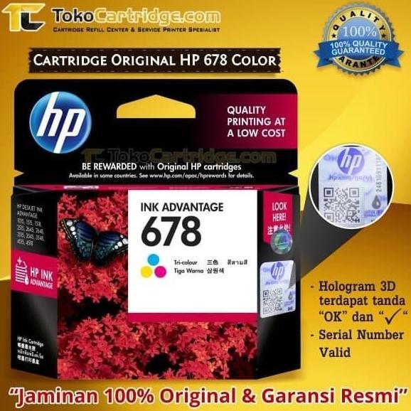 Cartridge Original HP 678 Colour HP678 color HP-678 color