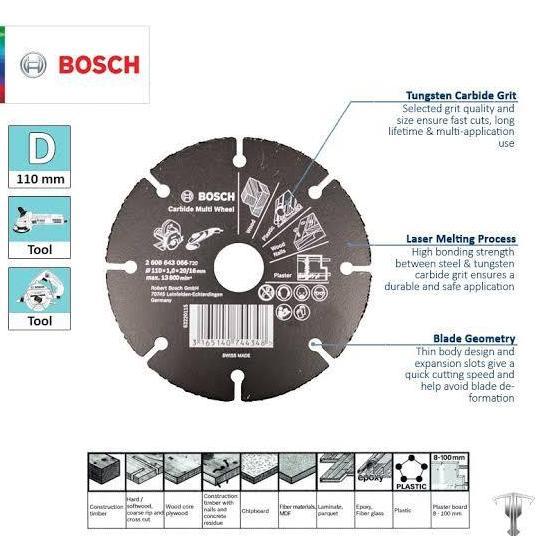 BOSCH Cakram Carbide Multi Wheel Cutting Disc