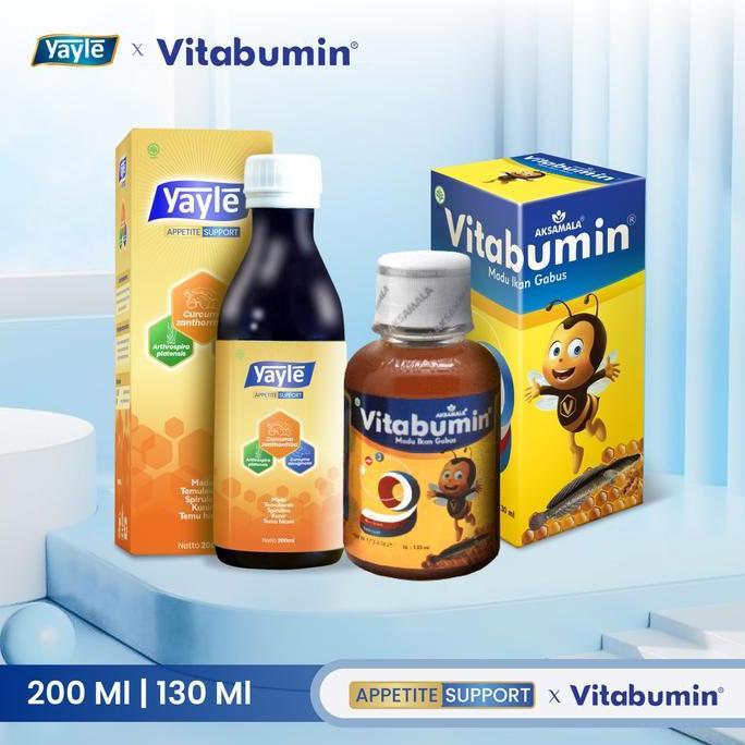 Fit- Vitabumin Paket Lengkap Vitabumin 130Ml & Yayle Appetite 120Ml Madu Pelancar Bayi 200 Mi 130 Mi