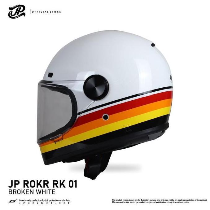 Byxc- Helm Fullface Retro Jp - Rokr Motif - Rokr Rk 01
