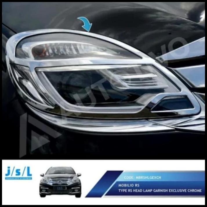 TERMURAH JSL GARNISH LAMPU DEPAN CHROME MOBILIO RS 2015 - 2016 !