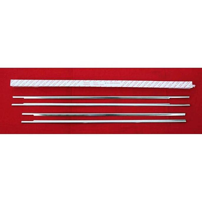 Carssand- List Lis Kaca Samping Pintu Window Liner Toyota Innova Inova 2004 Sampai 2015 Chrome Crome