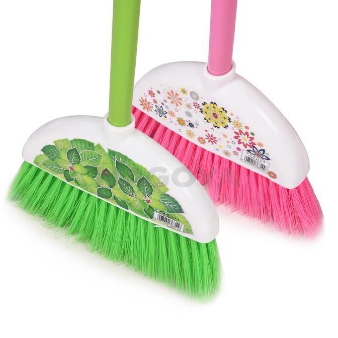Lansungkirim- Sapu Nilon Bunga Sapu Plastik Warna Sapu Lantai Broom Pink Nagoya 810