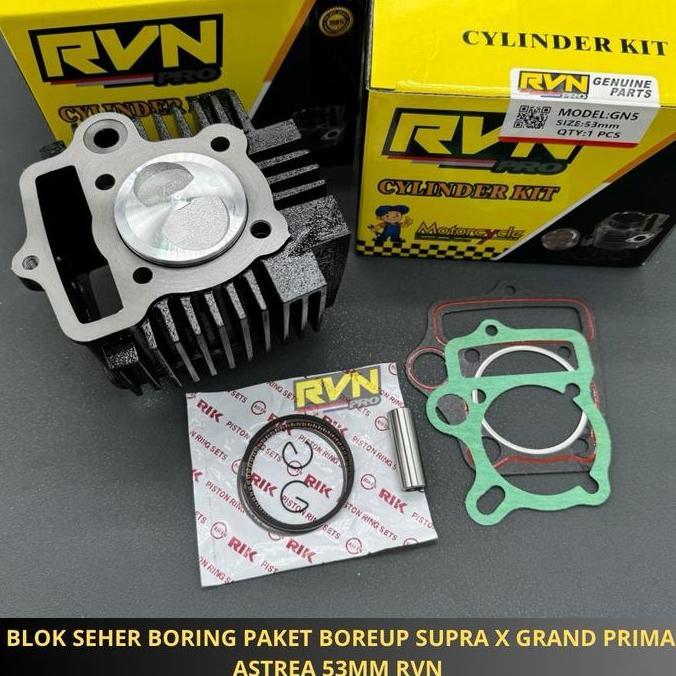 Blok Seher Boring Paket Boreup Bore Up Supra X Grand Prima Astrea 53Mm 53 Mm Rvn Thailand