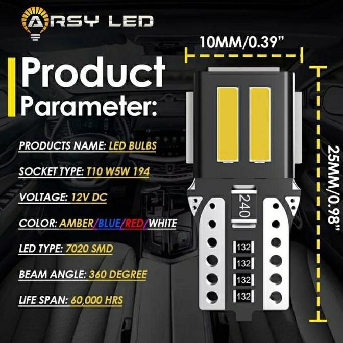 Cod,Bisa- Arsyled Lampu Led Plat Nomor Motor Beat Vario Nmax Aerox Matic Motorcycle