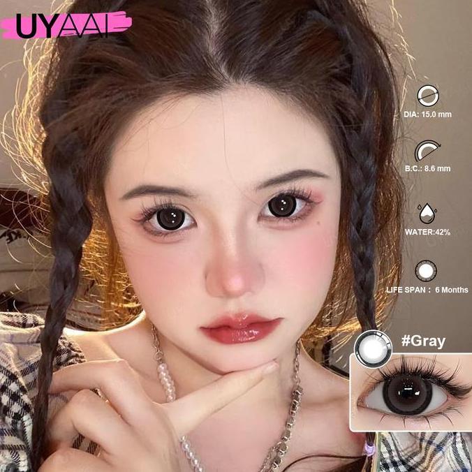 Eyasped- [Cod] Uyaai Softlens Lollipop Color Lensa Kontak  Big Eyes 14.2-15 Mm 6 Month Contact Lens